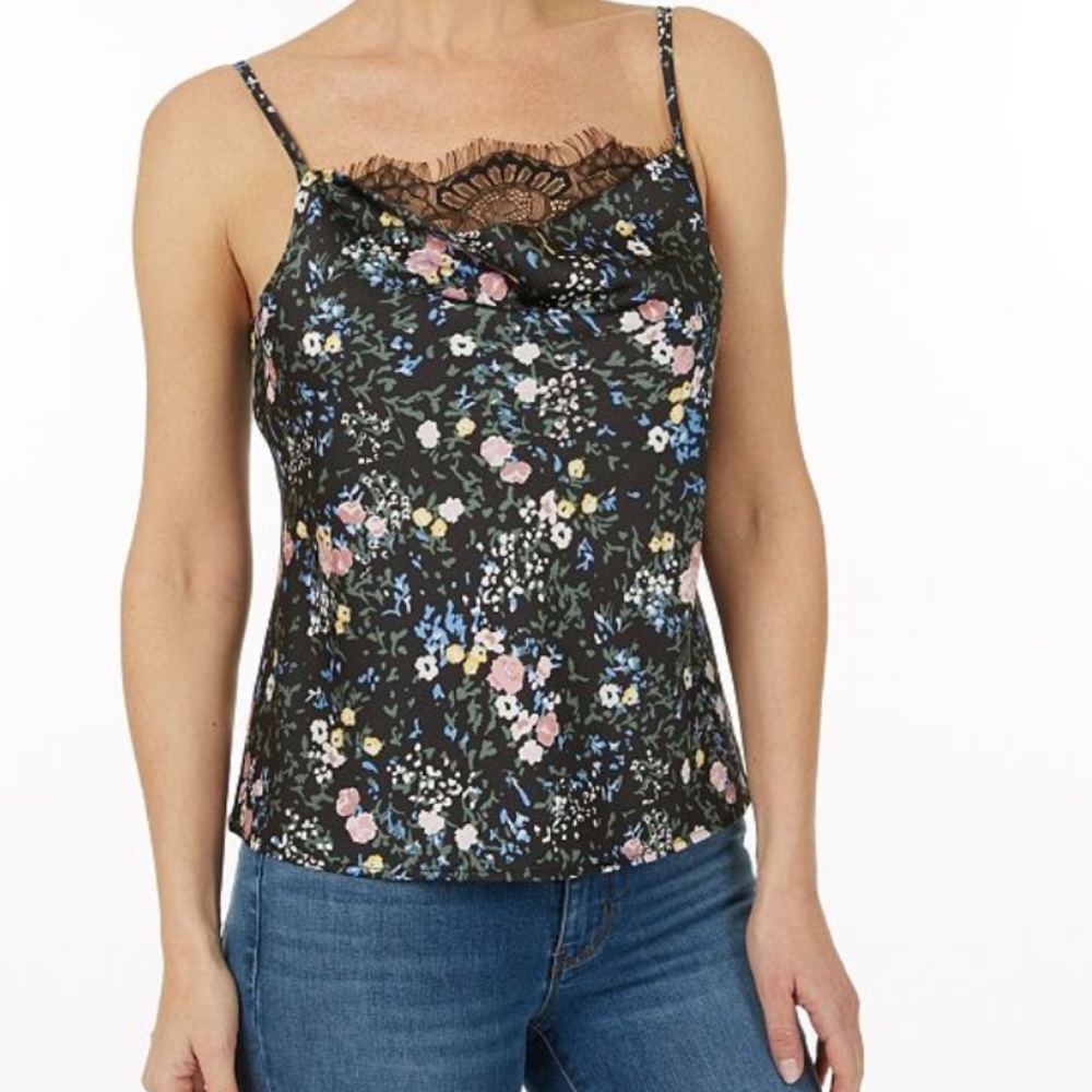 NWT Laundry by Shelli Segal silky floral cami. (M)